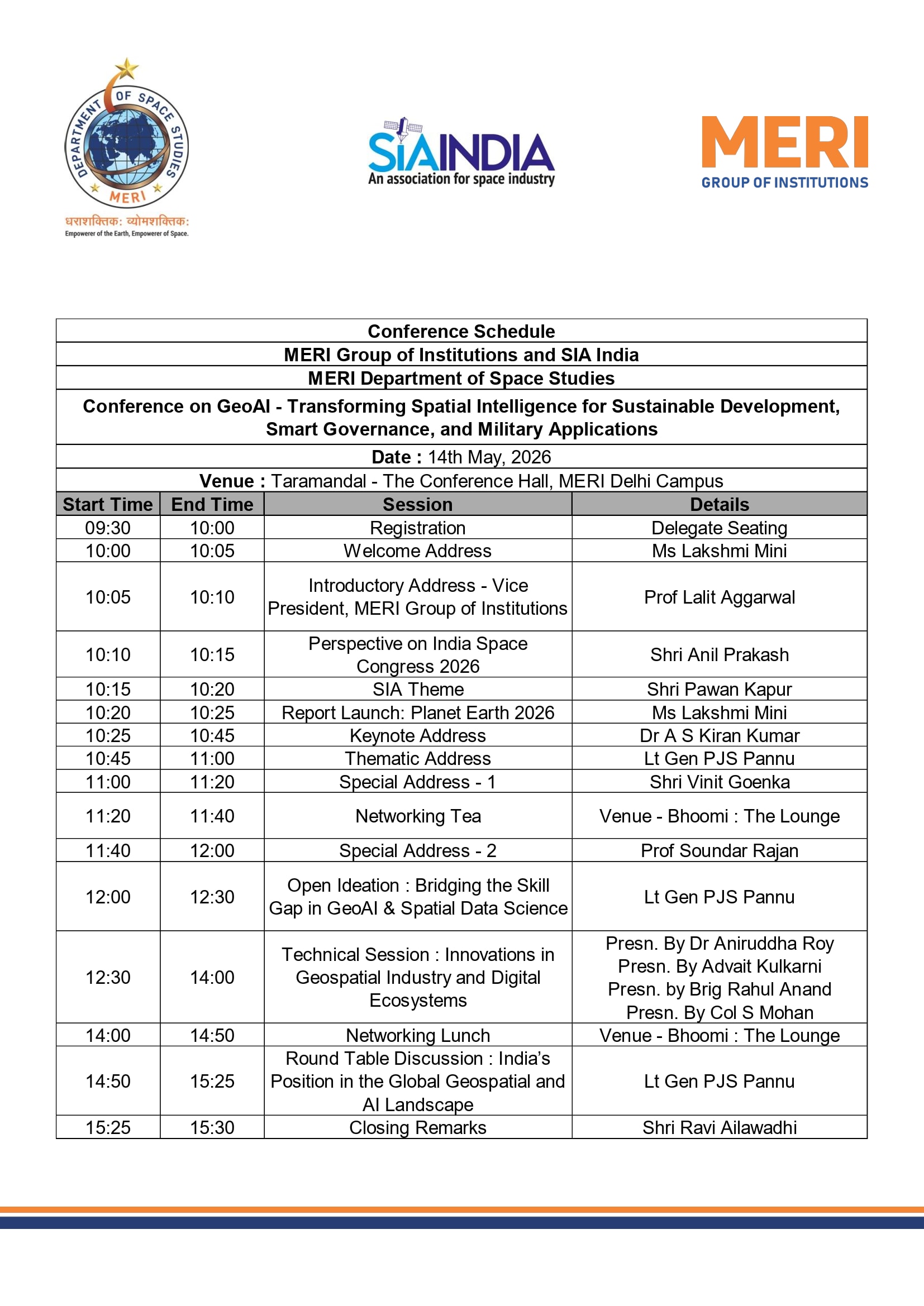 geoai conference schedule 1